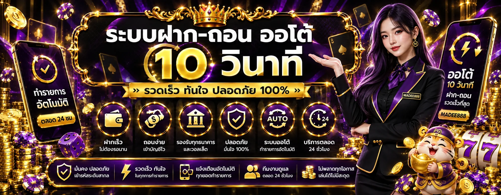 ระบบฝากถอนออโต้ MADEE888 พร้อมรายการตรวจสอบก่อนยืนยัน